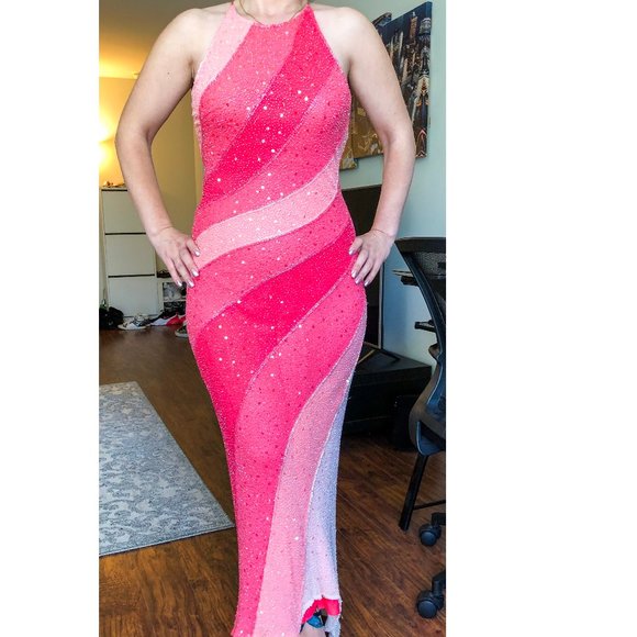 Jovani Dresses & Skirts - Blush pink Dress Jovani hand beaded Size 4